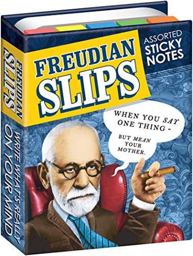 The Unemployed Philosophers Guild Freudian Slips Sticky Notes - Sigmund Freud Themed 3.25' by 4.25' Booklet with Self-Sticky Individual Notes Inside