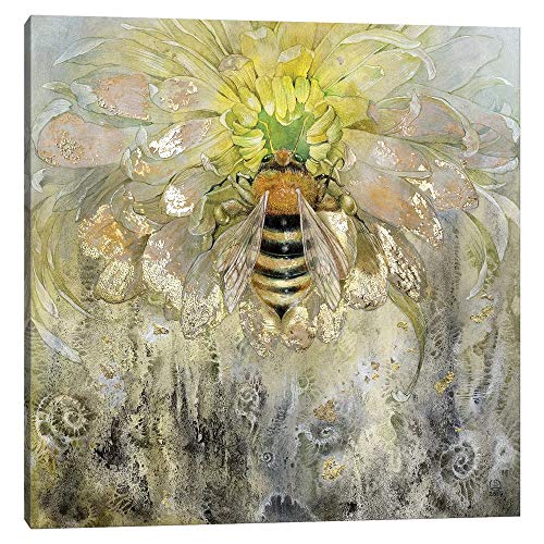 iCanvas SLW18 Bee Canvas Print by Stephanie Law, 12' x 12' x 0.75' Depth Gallery Wrapped
