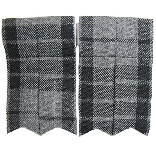 Tartanista Mens Grey Granite Scottish Kilt Flashes