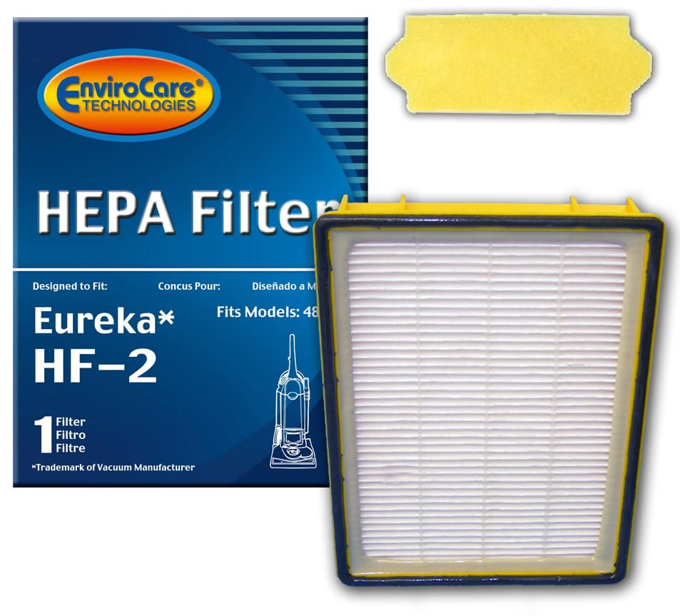 EnviroCare Replacement Filter Set Designed To Fit Eureka Boss Vacuum, 1 70082 Foam Filter and 1 HF-2 HEPA Filter