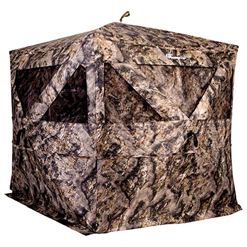 Ameristep Pro Series Thermal Hub Blind | 4 Person Insulated Hunting Blind Designed for Cold Weather in Mossy Oak Elements Terra, AMEBF1009, One Size