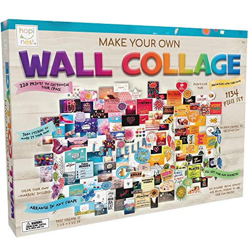Hapinest DIY Wall Collage Picture Arts and Crafts Kit for Teen Girls Gifts Ages 10 11 12 13 14 Years Old and Up Bedroom Dorm Room Aesthetic Décor