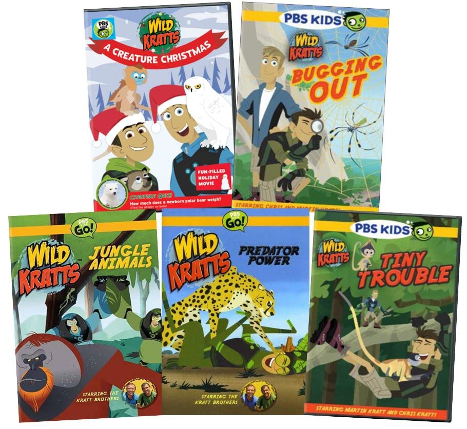 Ultimate PBS Wild Kratts DVD Learning Collection: A Creature Christmas / Bugging Out / Jungle Animals / Predator Power /Tiny Trouble [Educational Set]