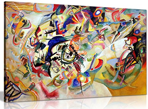 Composition Vii By Wassily Kandinsky Canvas Wall Art Picture Print (36x24in)