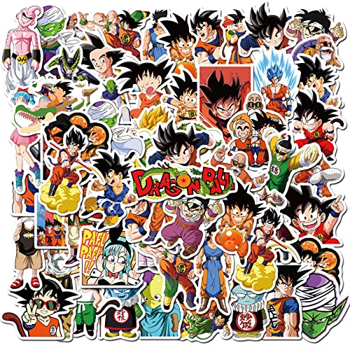 Anime Dragon Bal Stickers for Kids and Teen, Waterproof Anime Cartoon Stickers for Water Bottle Guitar Laptop, Vinyl Decal for Phone Skateboard Travel Case