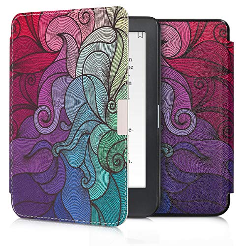 kwmobile Case Compatible with Kobo Clara HD Case - eReader Cover - Multicolor Dark Pink/Blue/Green