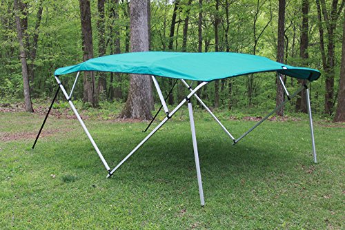 VORTEX Square Tube Frame Teal 4 Bow Pontoon/Deck Boat Bimini TOP 8' Long, 91-96