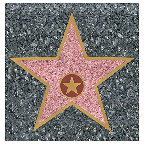 Beistle Star Peel 'N Place Awards Night Removable Vinyl Wall Cling Carpet Hollywood Decorations To Personalize For Movie Theme Party, 12' x 15', Red/Gold/Black