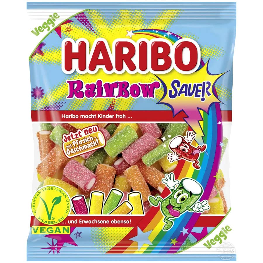 Haribo Rainbow Sauer Gummy Candy 160g