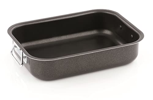 Barazzoni Articoli da Forno Bakery Roast/Lasagnera in Coated 40 x 33 CM, Aluminium, Black